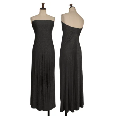 ISSEY MIYAKE FETE Rayon Blend Stretch Melange Tube Top Dress