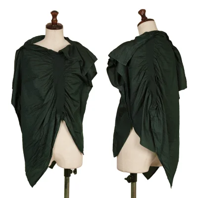 ISSEY MIYAKE FETE A-POC INSIDE Dyed Nylon Poly Asymmetric Gather Top