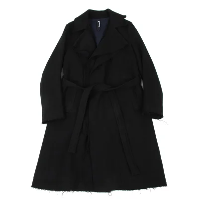 Ground Y Wool Poly Cutting Zip Coat