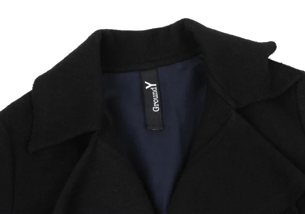 Ground Y Wool Poly Cutting Zip Coat K-174046_003