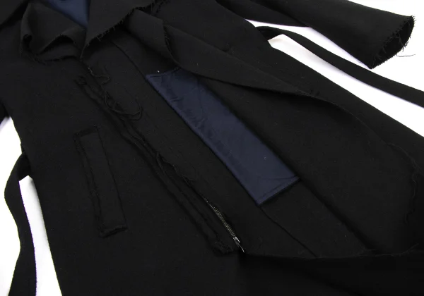 Ground Y Wool Poly Cutting Zip Coat K-174046_011