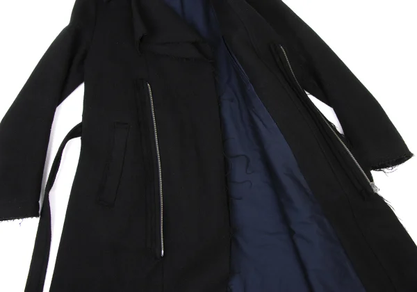 Ground Y Wool Poly Cutting Zip Coat K-174046_013