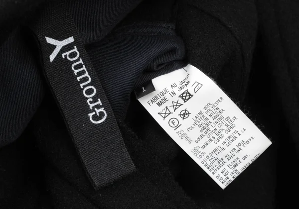 Ground Y Wool Poly Cutting Zip Coat K-174046_017