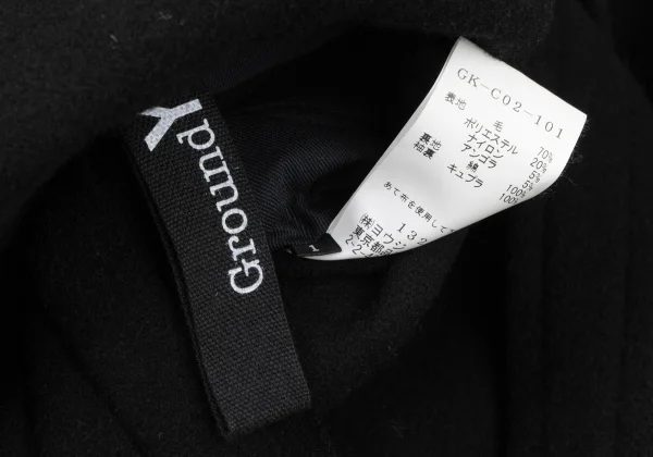 Ground Y Wool Poly Cutting Zip Coat K-174046_018