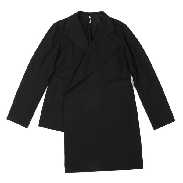 Ground Y Asymmetric Wool Gabardine Jacket Black 3 K-174047_001