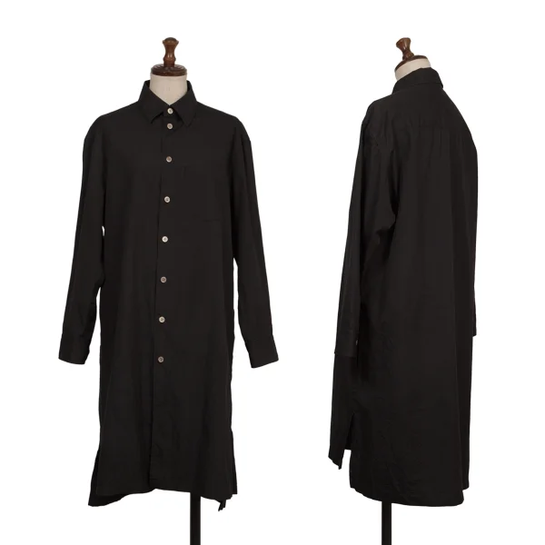 Ground Y Cotton Open Pocket Long Shirt Black 1 K-174048_001