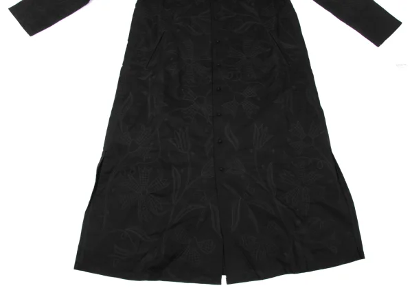 ASHA BY MDS Cotton Graphic Embroidered Collarless Long Shirt Dress K-174053_008