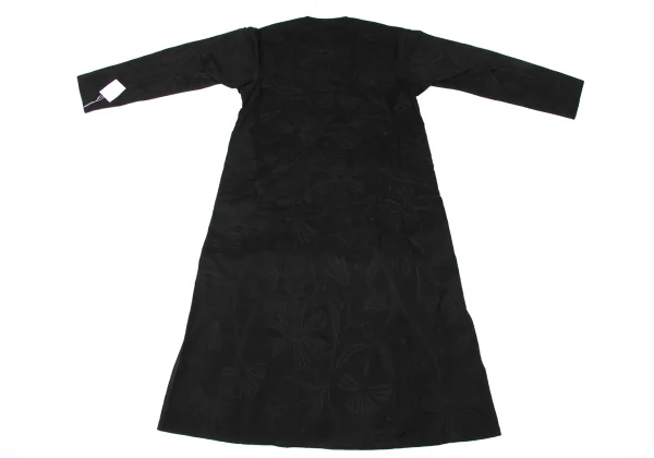 ASHA BY MDS Cotton Graphic Embroidered Collarless Long Shirt Dress K-174053_012