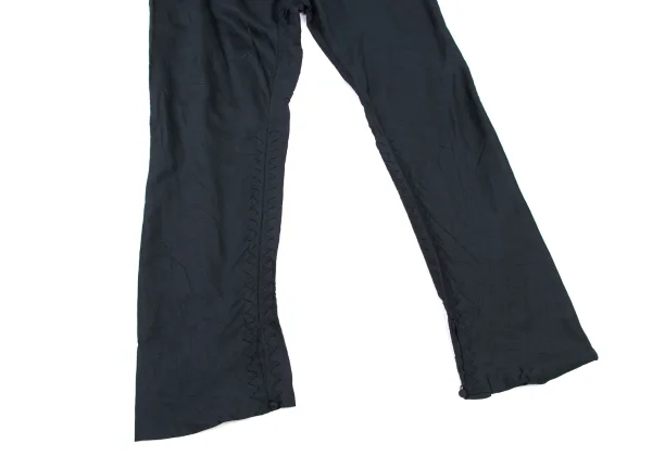 ASHA BY MDS Silk Waist Drawstring Design Zigzag Trim Pants K-174057_005