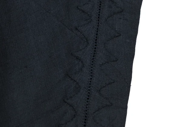 ASHA BY MDS Silk Waist Drawstring Design Zigzag Trim Pants K-174057_006
