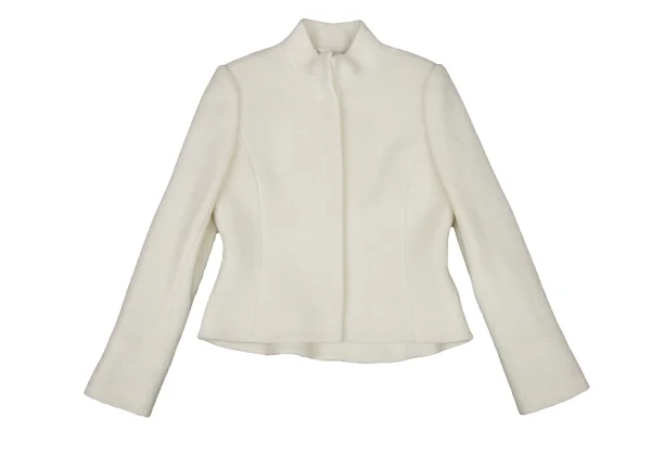 La Mode BALENCIAGA Wool Loop Tweed Stand Collar Jacket K-174064_002