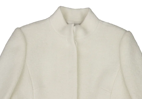 La Mode BALENCIAGA Wool Loop Tweed Stand Collar Jacket K-174064_003