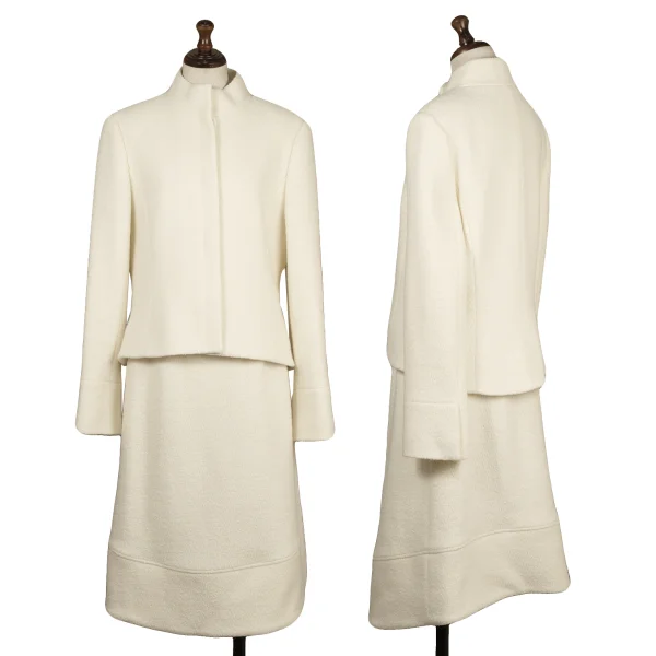 La Mode BALENCIAGA Wool Loop Tweed Stand Collar Jacket K-174064_013