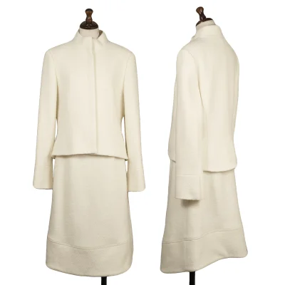 La Mode BALENCIAGA Wool Loop Tweed Jacket & Skirt