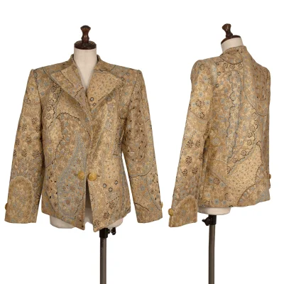 NINA RICCI Cotton Blend Glitter Jacquard Jacket