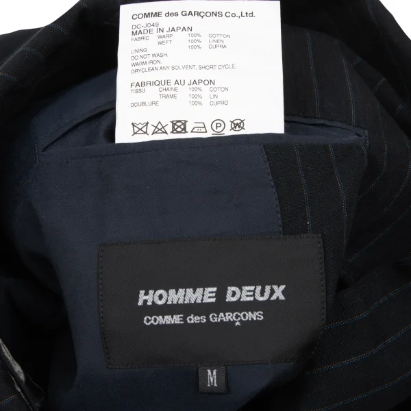 COMME des GARCONS HOMME DEUX Cotton Linen Stripe Jacket K-174068_019