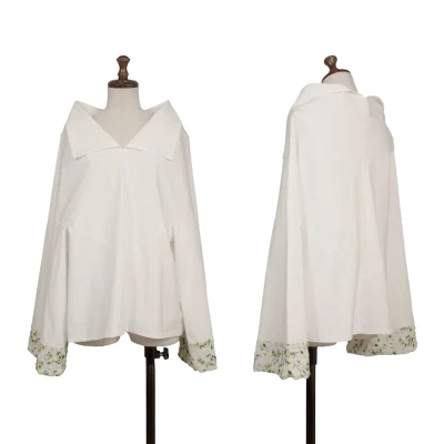 tricot COMME des GARCONS Cotton Floral Embroidery Blouse