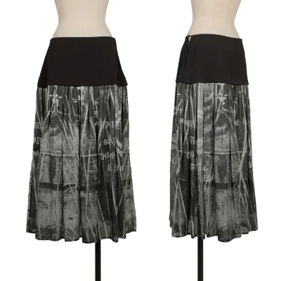 Y's Graphic Printed Skirt