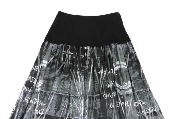 Y's Graphic Printed Skirt K-174075_003