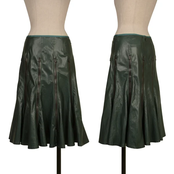 JUNYA WATANABE COMME des GARCONS x PUMA Mesh Zipper Design Skirt Green XS K-174078_001