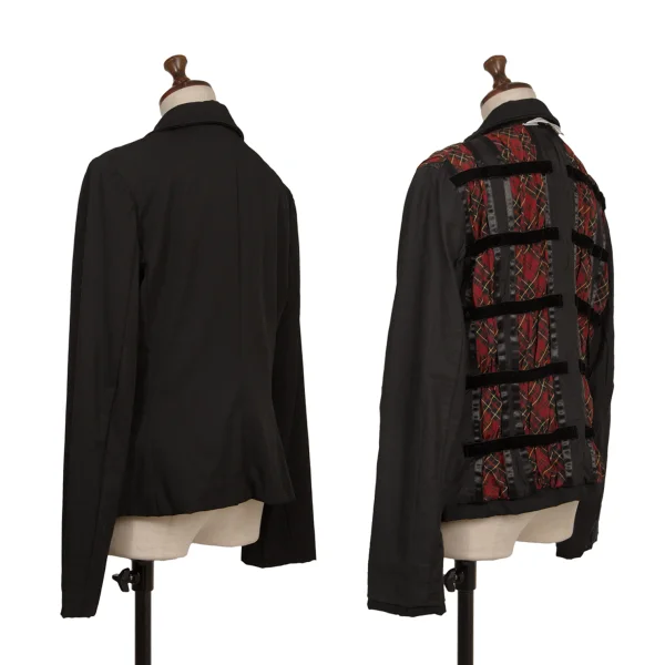 COMME des GARCONS Wool Gabardine Round Collar Reversible Jacket K-174086_002