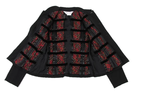 COMME des GARCONS Wool Gabardine Round Collar Reversible Jacket K-174086_010