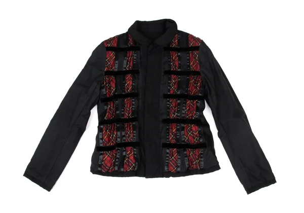 COMME des GARCONS Wool Gabardine Round Collar Reversible Jacket K-174086_011