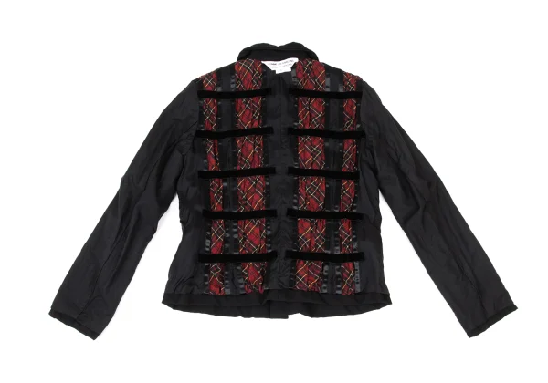 COMME des GARCONS Wool Gabardine Round Collar Reversible Jacket K-174086_012