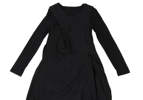 Ground Y Mixed Material Layered Drape Dress K-174087_003