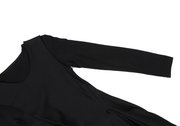 Ground Y Mixed Material Layered Drape Dress K-174087_005