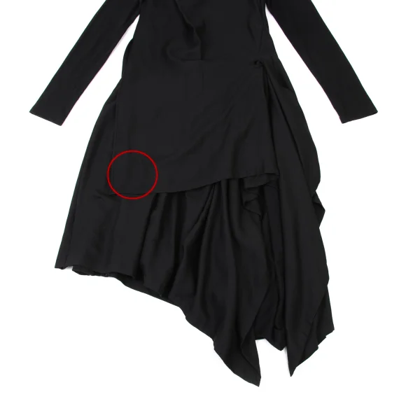 Ground Y Mixed Material Layered Drape Dress K-174087_007