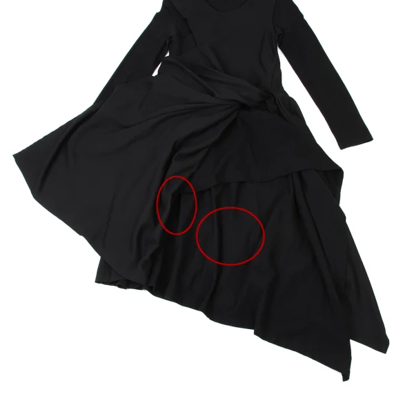 Ground Y Mixed Material Layered Drape Dress K-174087_010
