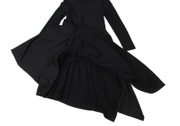 Ground Y Mixed Material Layered Drape Dress K-174087_013