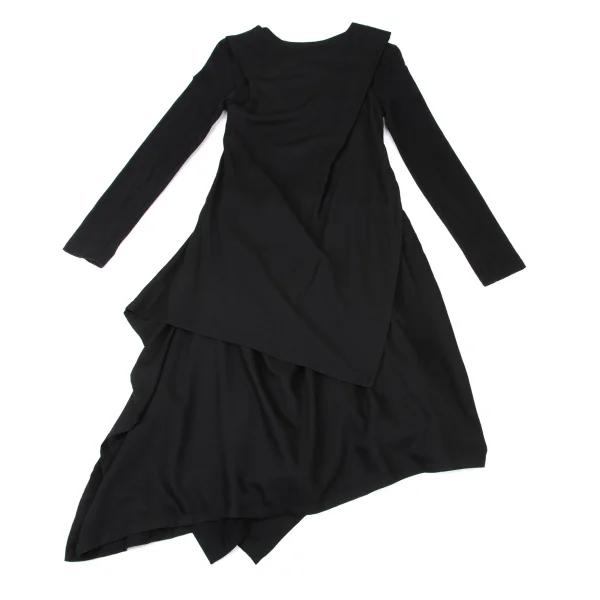 Ground Y Mixed Material Layered Drape Dress K-174087_014