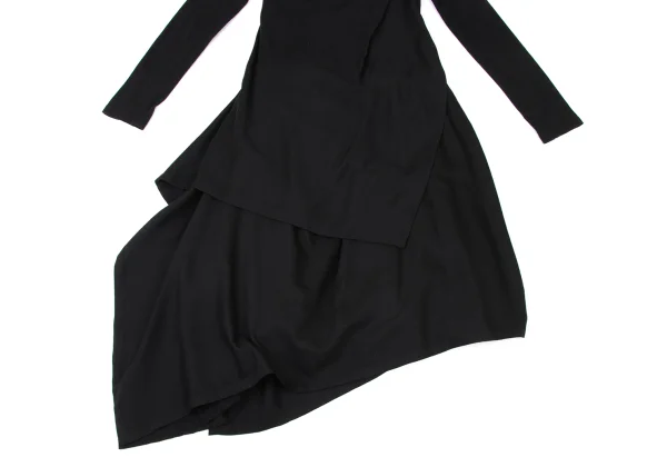 Ground Y Mixed Material Layered Drape Dress K-174087_017