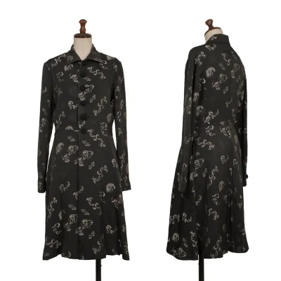 Jean Paul GAULTIER FEMME Rayon Blend Minotaur Jacquard Long Jacket