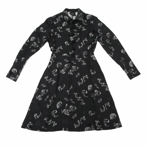 Jean Paul GAULTIER FEMME Rayon Blend Minotaur Jacquard Long Jacket K-174088_002