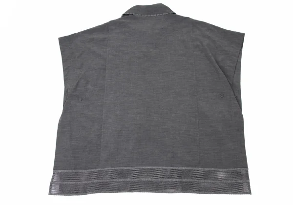 ISSEY MIYAKE HaaT Rayon Blend Knit Trim Cape K-174089_014