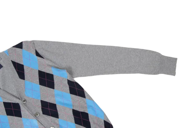 COMME des GARCONS HOMME Argyle Cotton Knit Cardigan K-174090_007