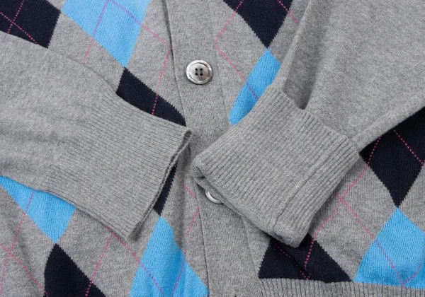 COMME des GARCONS HOMME Argyle Cotton Knit Cardigan K-174090_008