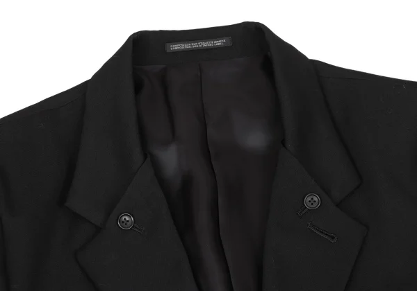Yohji Yamamoto POUR HOMME Wool Gabardine Design Collar Long Jacket K-174095_003