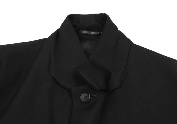 Yohji Yamamoto POUR HOMME Wool Gabardine Design Collar Long Jacket K-174095_005