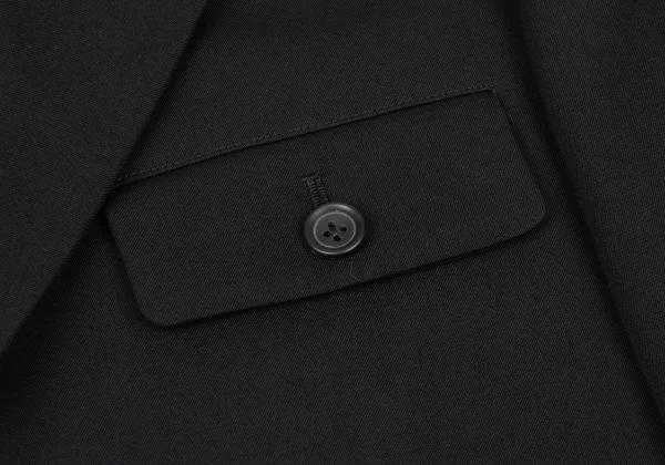 Yohji Yamamoto POUR HOMME Wool Gabardine Design Collar Long Jacket K-174095_006