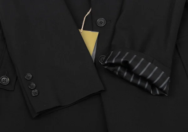 Yohji Yamamoto POUR HOMME Wool Gabardine Design Collar Long Jacket K-174095_008