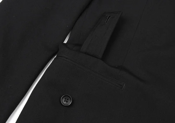 Yohji Yamamoto POUR HOMME Wool Gabardine Design Collar Long Jacket K-174095_011