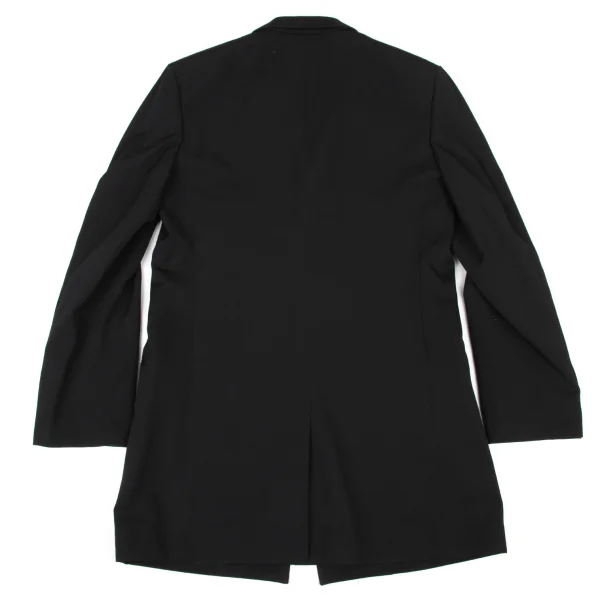 Yohji Yamamoto POUR HOMME Wool Gabardine Design Collar Long Jacket K-174095_013