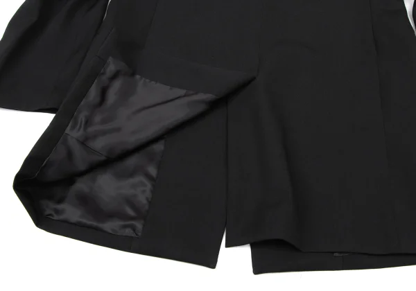 Yohji Yamamoto POUR HOMME Wool Gabardine Design Collar Long Jacket K-174095_014