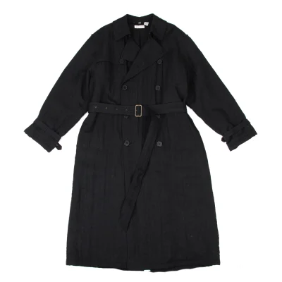GIORGIO ARMANI Wrinkled Nylon Padded Trench Coat