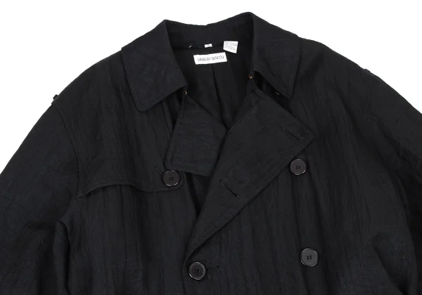 GIORGIO ARMANI Wrinkled Nylon Padded Trench Coat K-174097_002