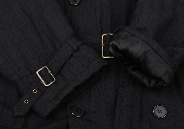 GIORGIO ARMANI Wrinkled Nylon Padded Trench Coat K-174097_006